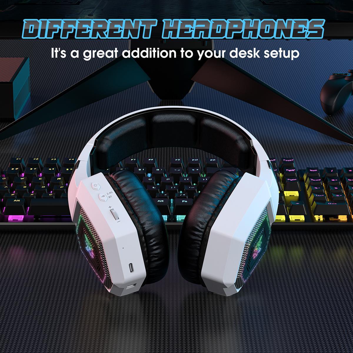Tri-Mode Bluetooth E-Sports Headset - White 13