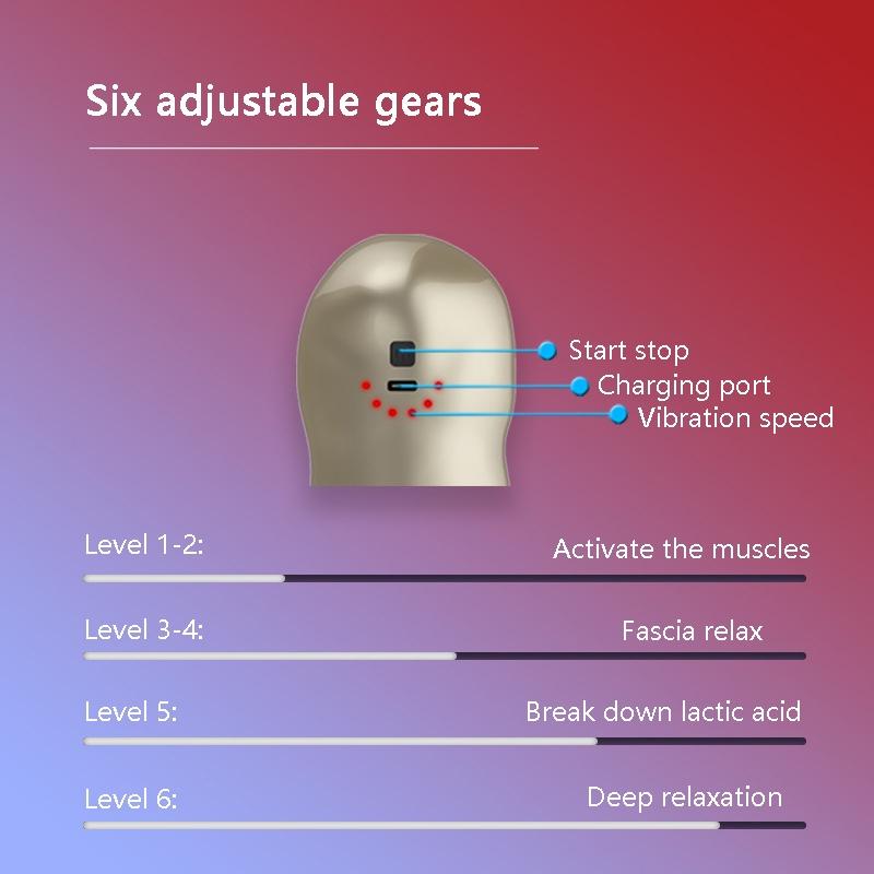 Arm Shape Usb Massage Gun For Muscle Relaxation - Blue 7