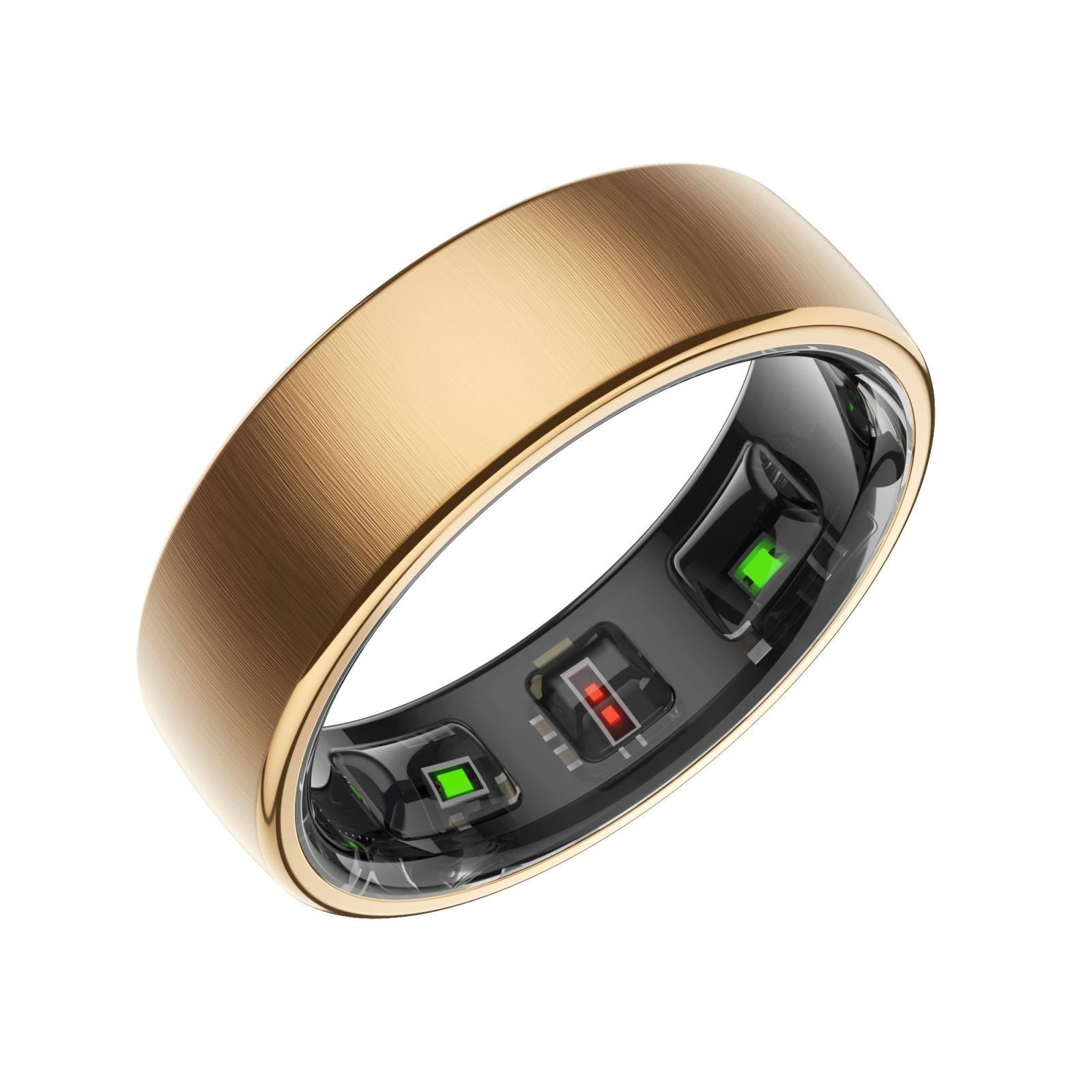 Smart Ring Heart Rate Blood Oxygen Sleep Sports Size 10 - Gold 13
