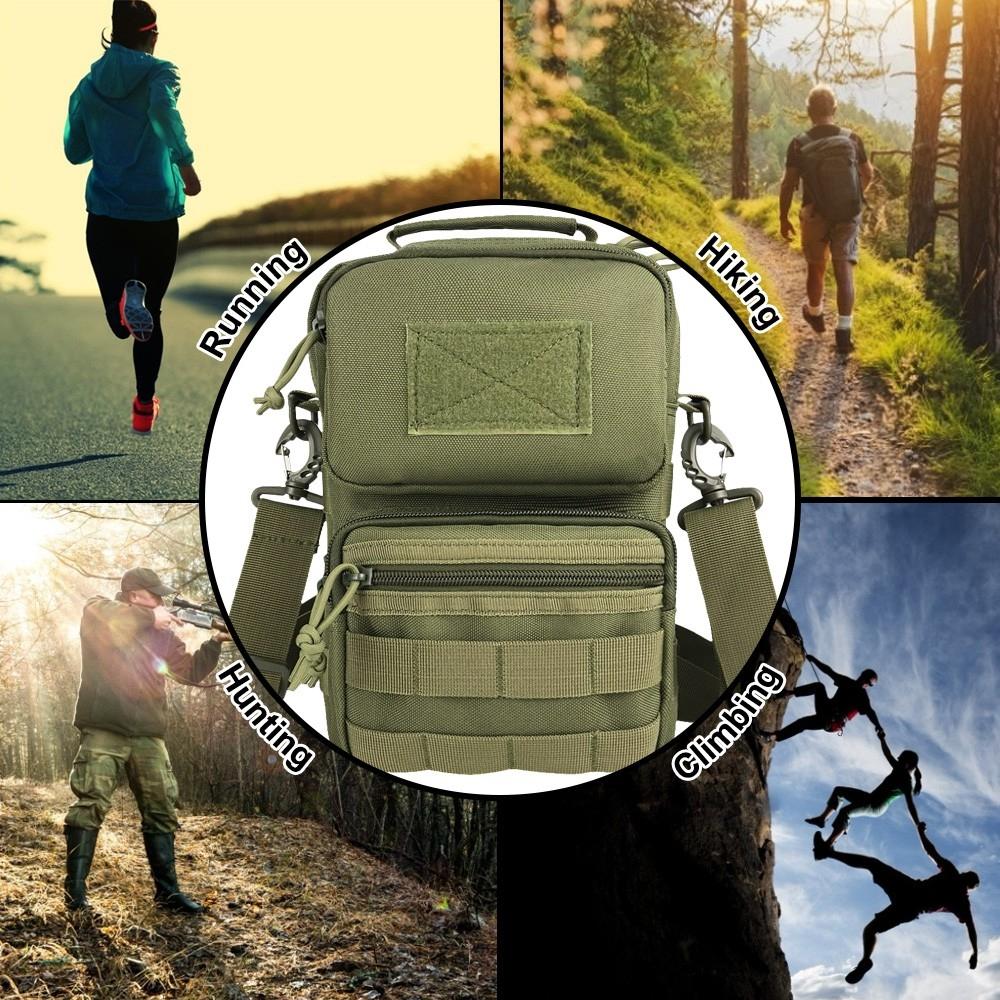 Waterproof Mountaineering Shoulder Bag Durable Outdoor Gear For Hiking And Camping - Armygreen 9