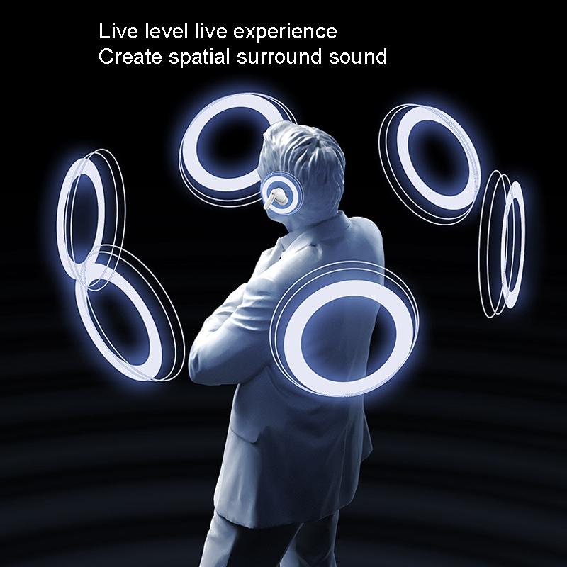 Wireless Dual Noise-cancelling Bluetooth Earphones for Music and Calls - Black 10