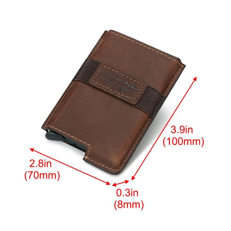 Leather Rfid Credit Card Holder - Secure & Stylish - Dark Brown 3