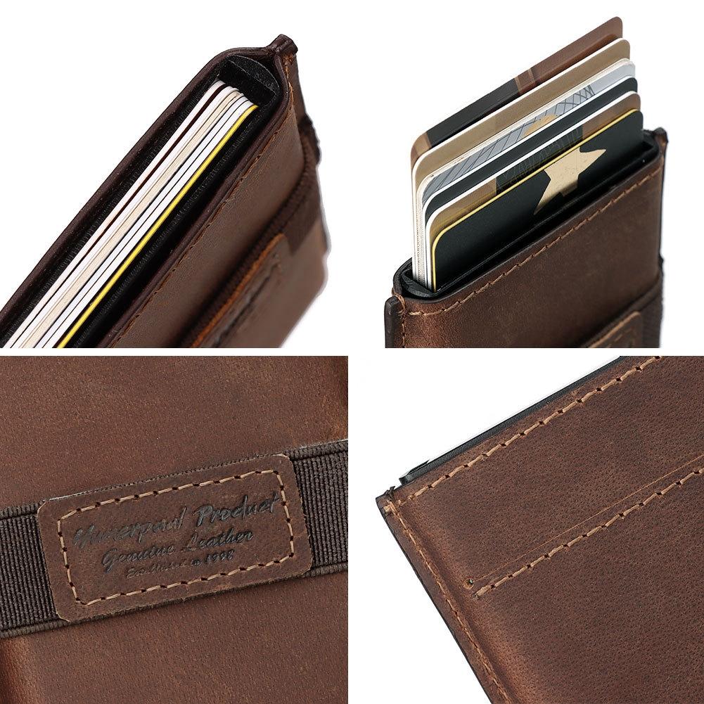 Leather Rfid Credit Card Holder - Secure & Stylish - Dark Brown 6