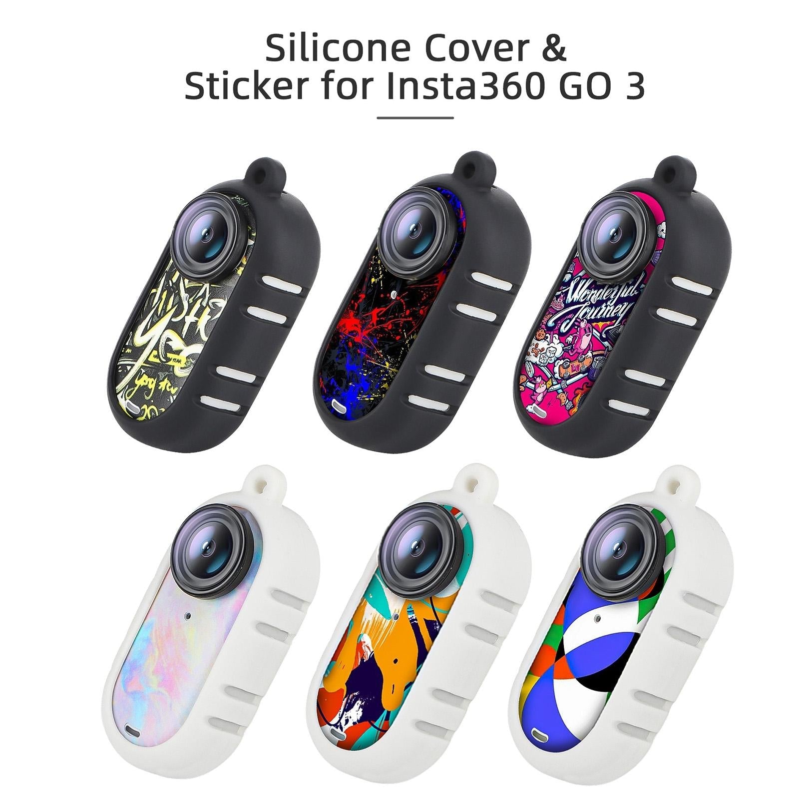 Insta360 Go 3 Silicone Case with Cooling Skin and Neck Strap - Black 6