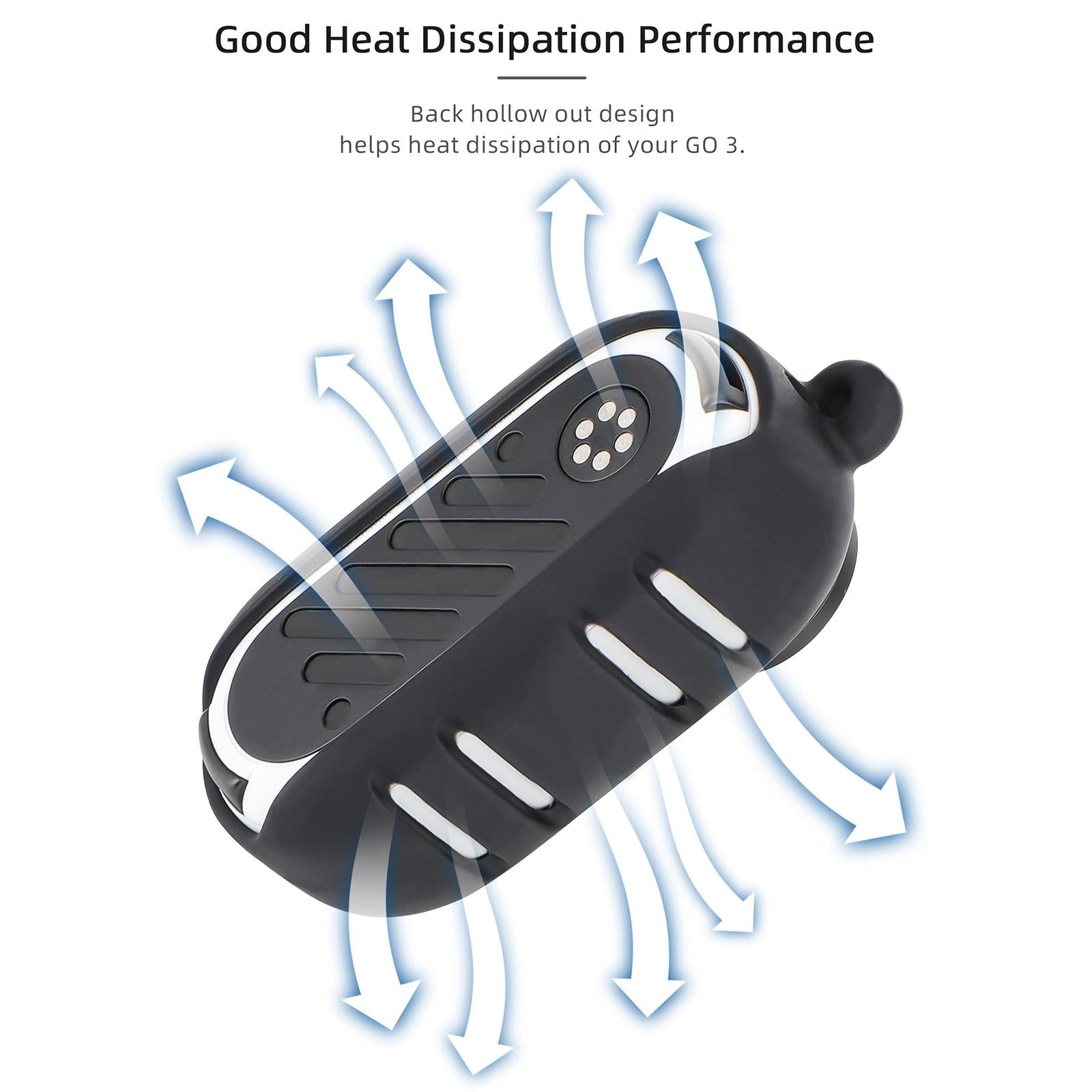 Insta360 Go 3 Silicone Case with Cooling Skin and Neck Strap - Black 7