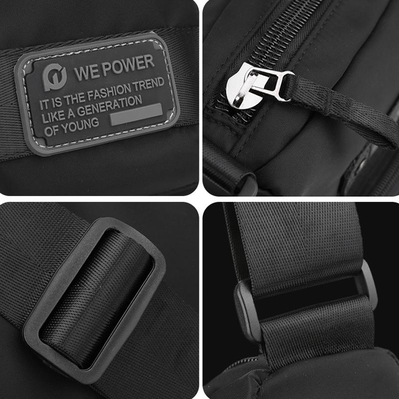 Crossbody Shoulder Bag For Casual Men Outdoor Functionality - Grey 7