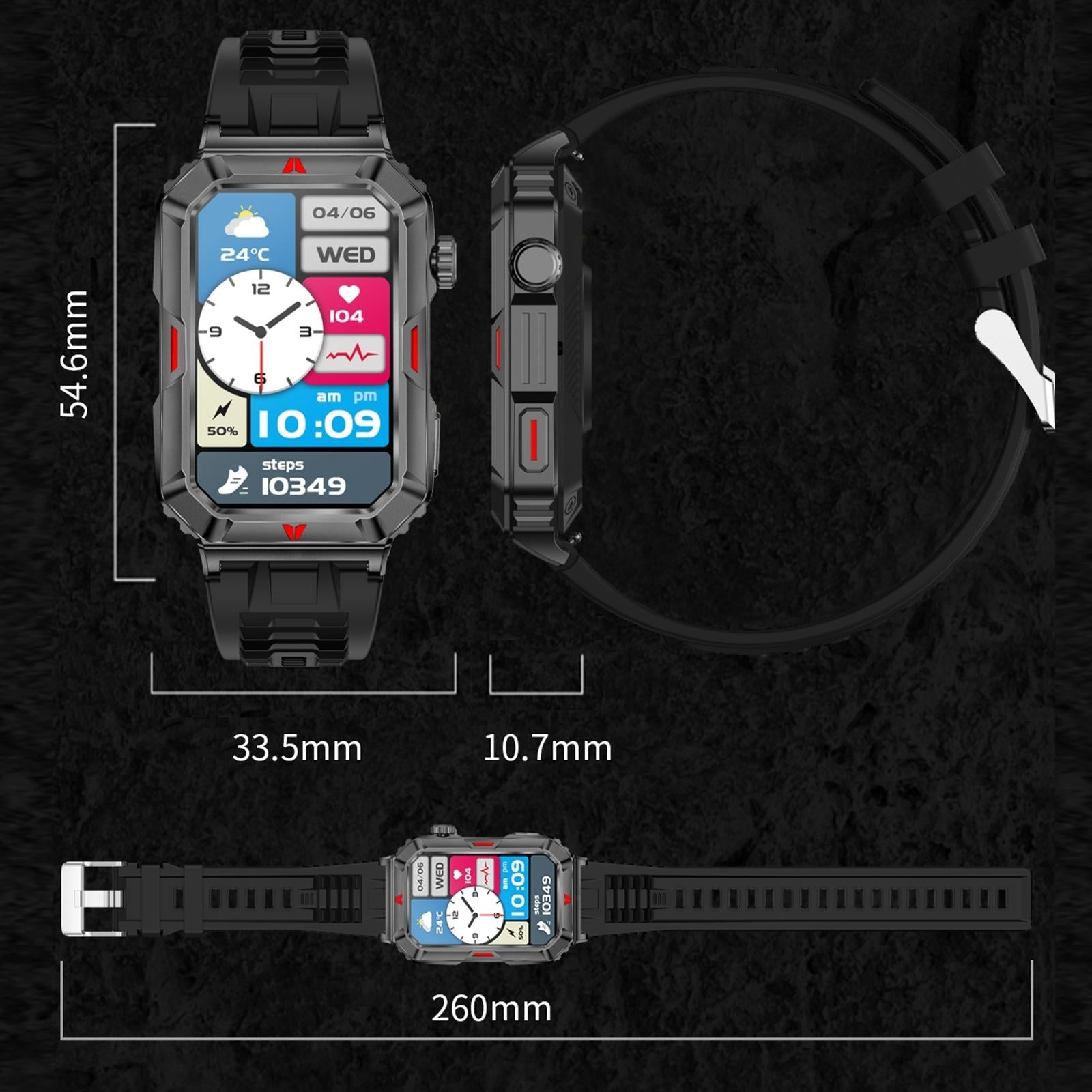 Smart Bracelet With Sleep Detection And Steel Strap - Bt5.2 - Silver 10