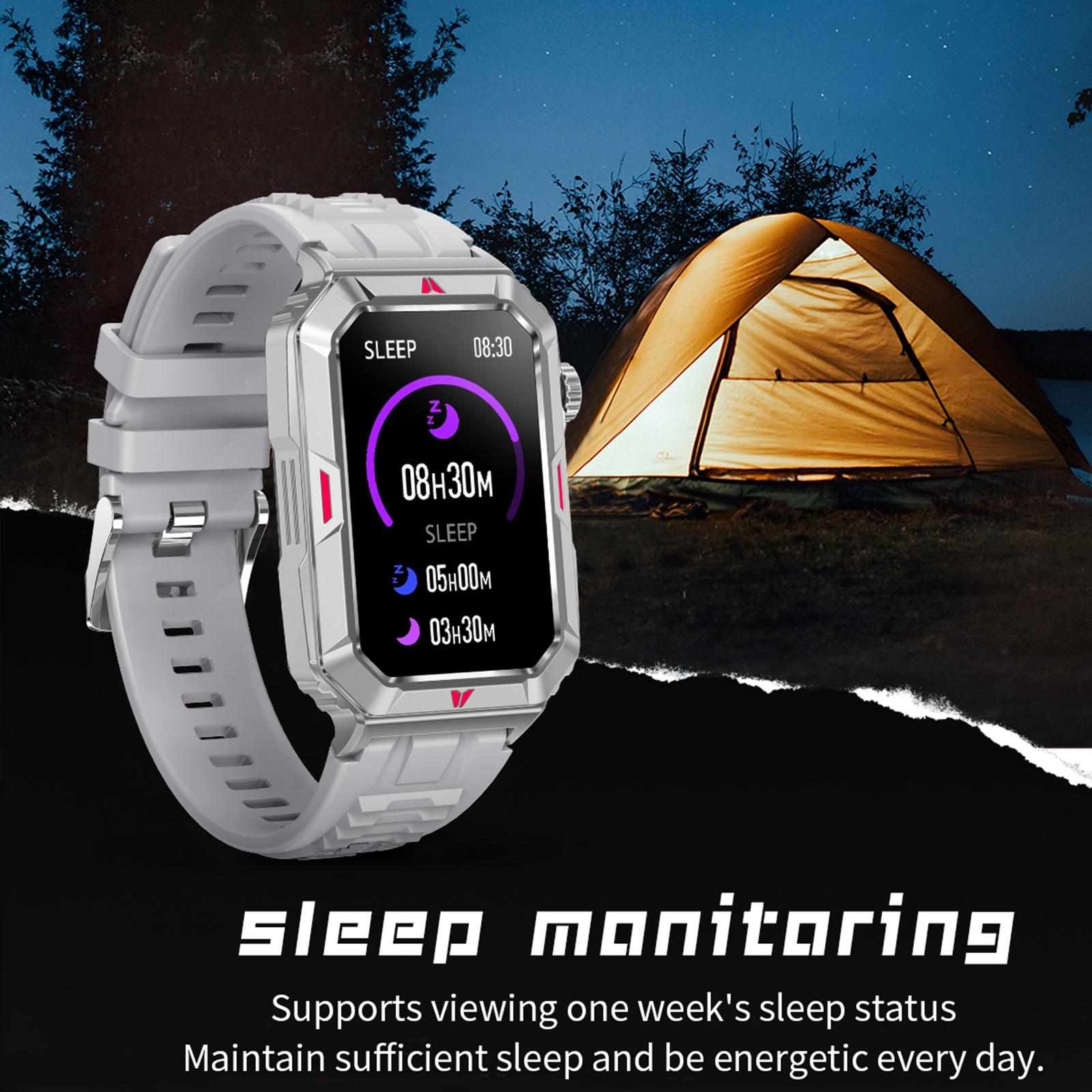 Smart Bracelet With Sleep Detection And Steel Strap - Bt5.2 - Silver 11