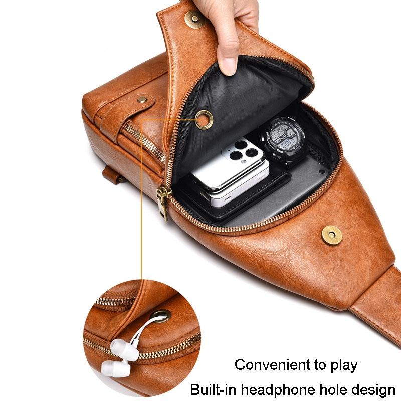 Versatile Single Shoulder Chest Bag For Motorcyclists - Gray 5