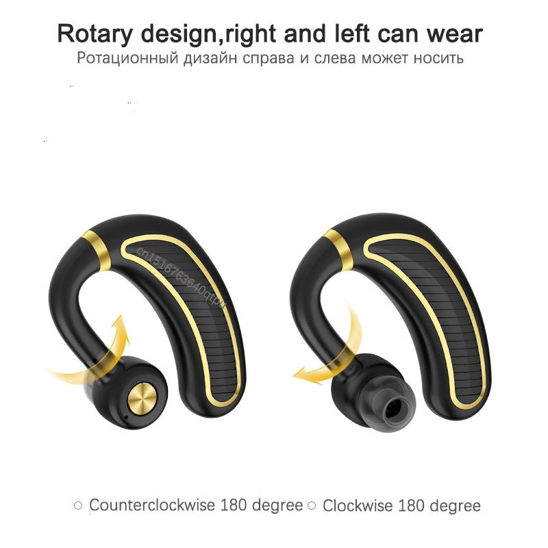 Wireless Bluetooth Earphones with Mic - 24hrs Work Time - for Iphone / Android - Black / Gold 5