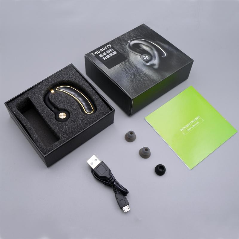 Wireless Bluetooth Earphones with Mic - 24hrs Work Time - for Iphone / Android - Black / Gold 7