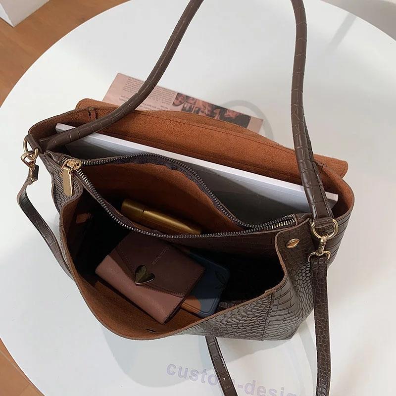 Stylish Winter Crossbody Tote For Women - Coffee 6