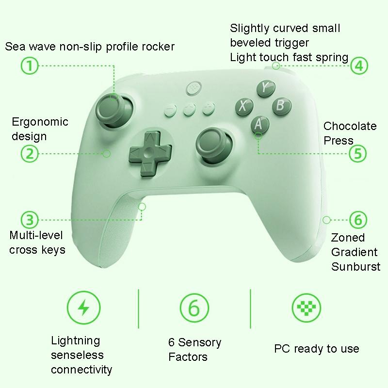 Wired Gaming Controller for Pc / Windows / Steam Deck / Android - Youth Edition - Green 7