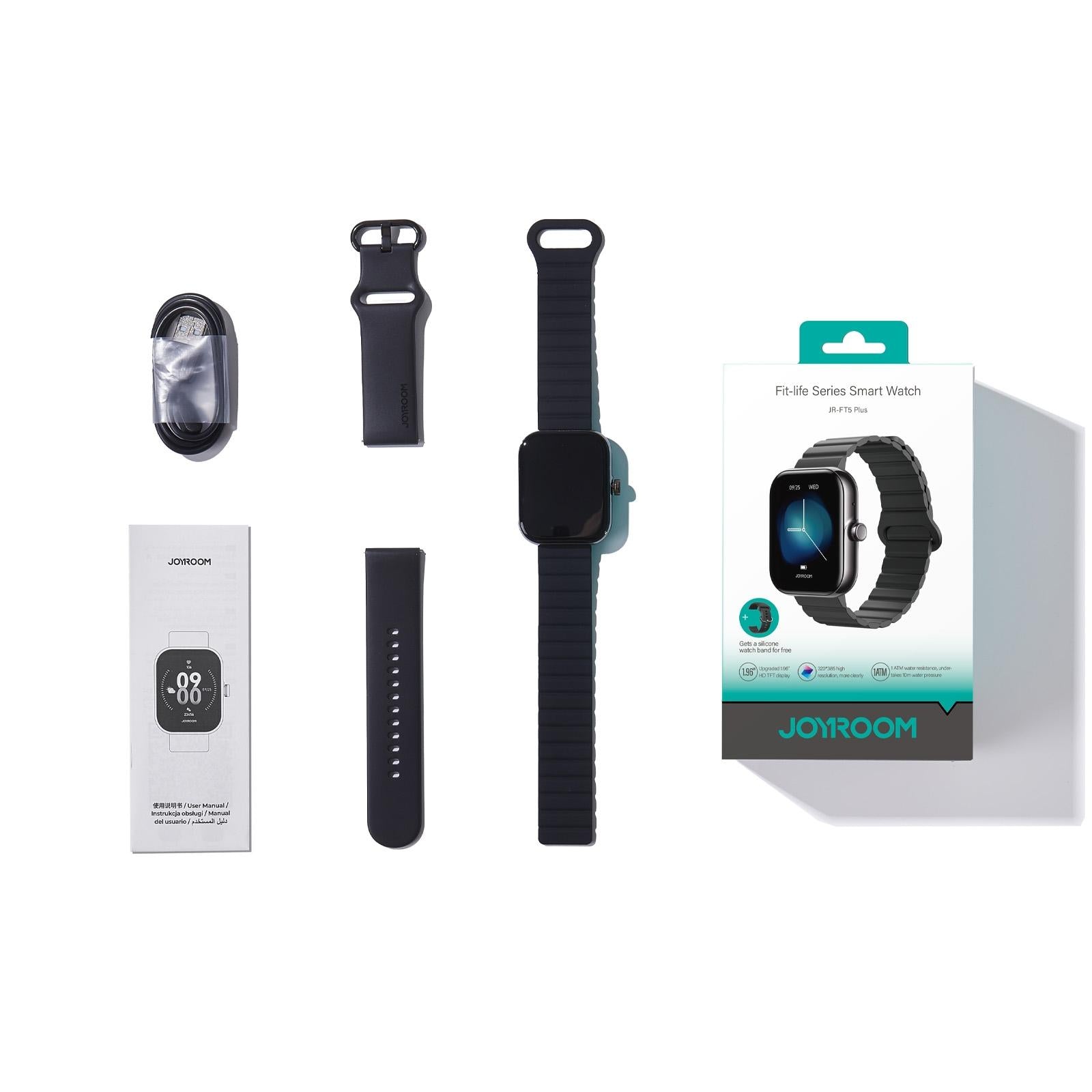 1.96 Screen Inch Smart Watch With Bt Call & Heart Rate - Graphite Black 6