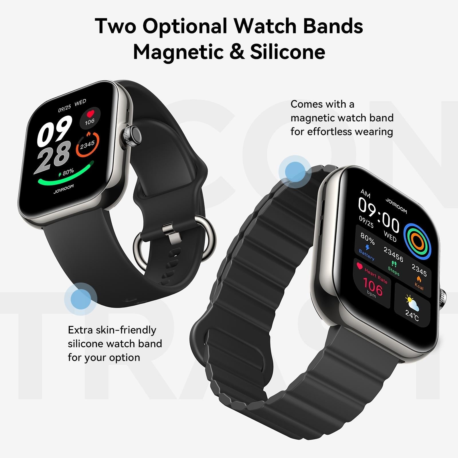 1.96 Screen Inch Smart Watch With Bt Call & Heart Rate - Graphite Black 10
