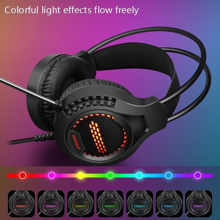 3.5Mm Luminous Game Headset For Desktop - Pink 7