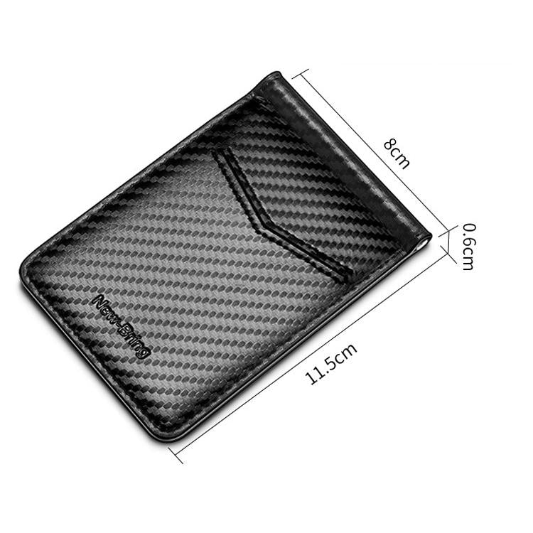Ultra Thin Rfid Card Holder For Men Secure Multi Card Id Leather Case - Carbon Fiber 3
