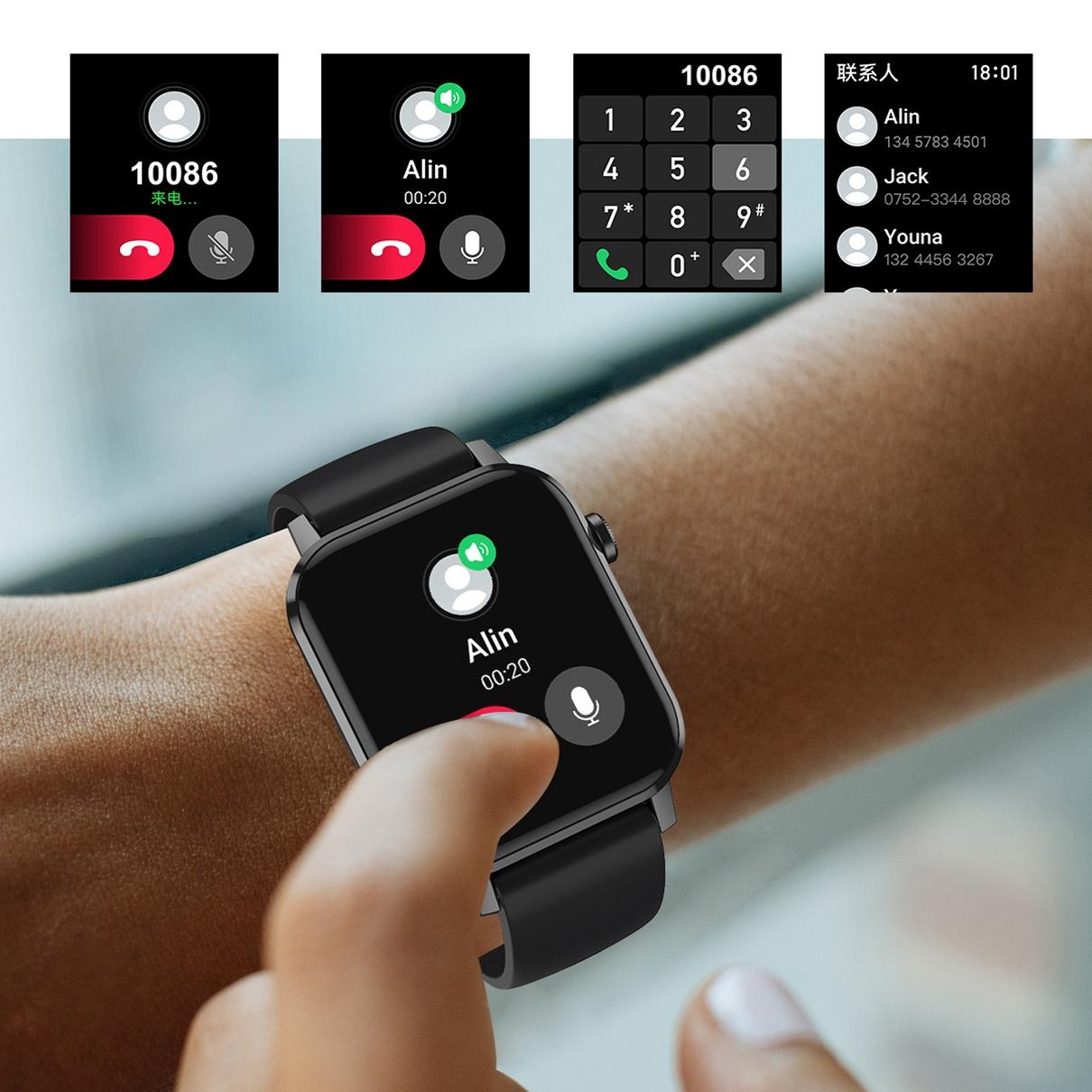1.69 Inch Multifunctional Heart Rate Smart Watch - Silver 6