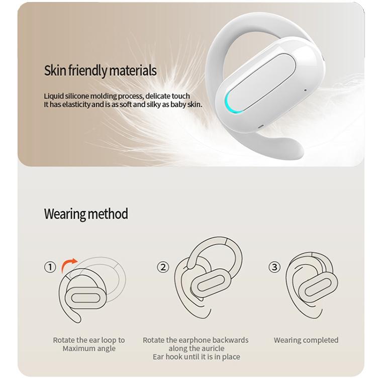 Rotatable Bluetooth Sports Earphones with Noise Reduction - Black Blue 5