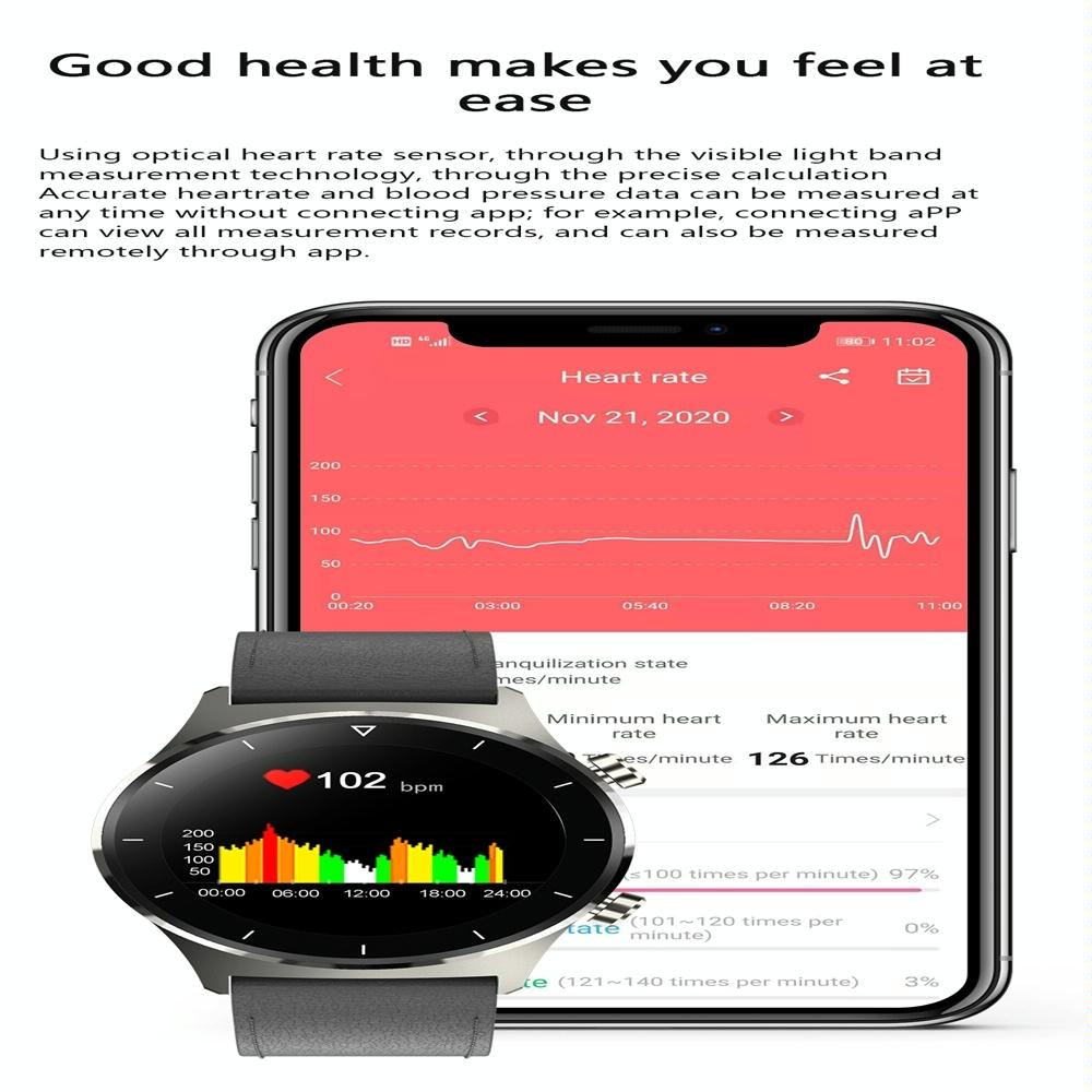 Waterproof Smart Watch With Heart / Bp / Oxygen / Sleep Monitoring - Ip68 - Silver 3