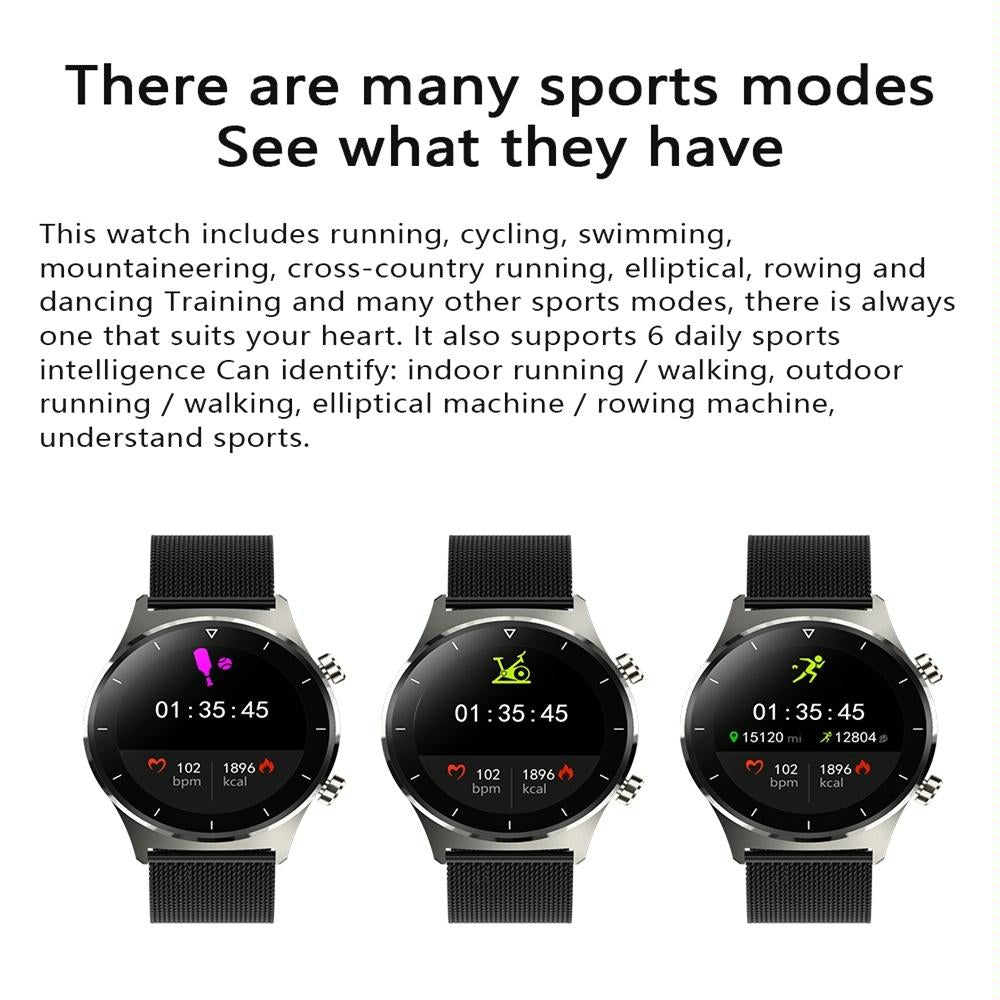 Waterproof Smart Watch With Heart / Bp / Oxygen / Sleep Monitoring - Ip68 - Silver 6