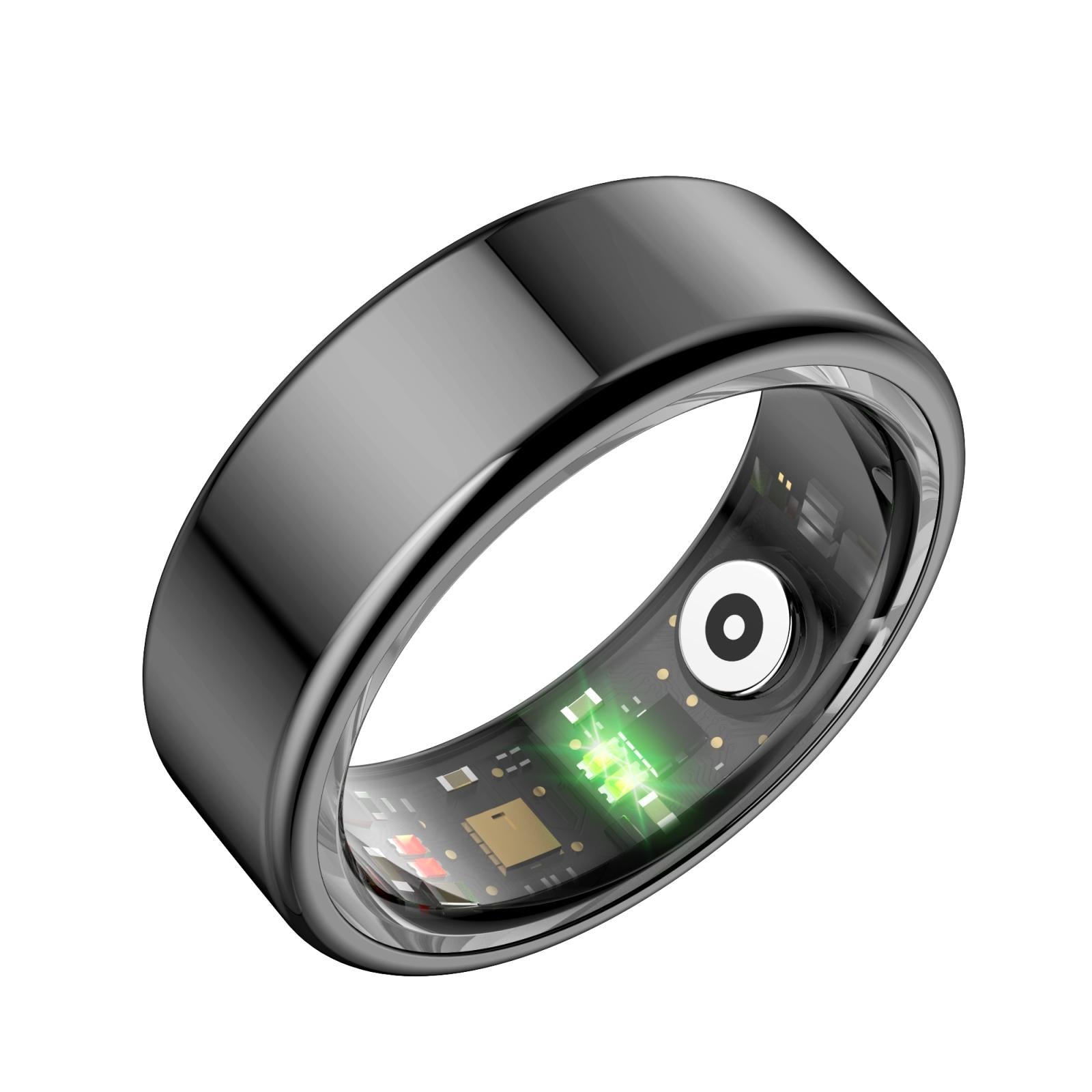 Smart Ring With Heart Rate Blood Oxygen Sleep Monitoring & Sports Modes - Size 11 - Gold 4