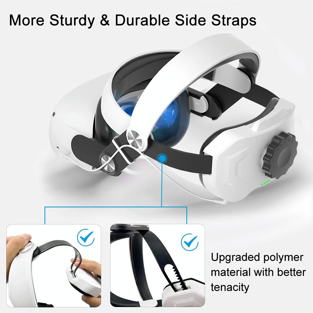 Head Strap Power Bank for Meta Quest 2 - 5200mah - White 5
