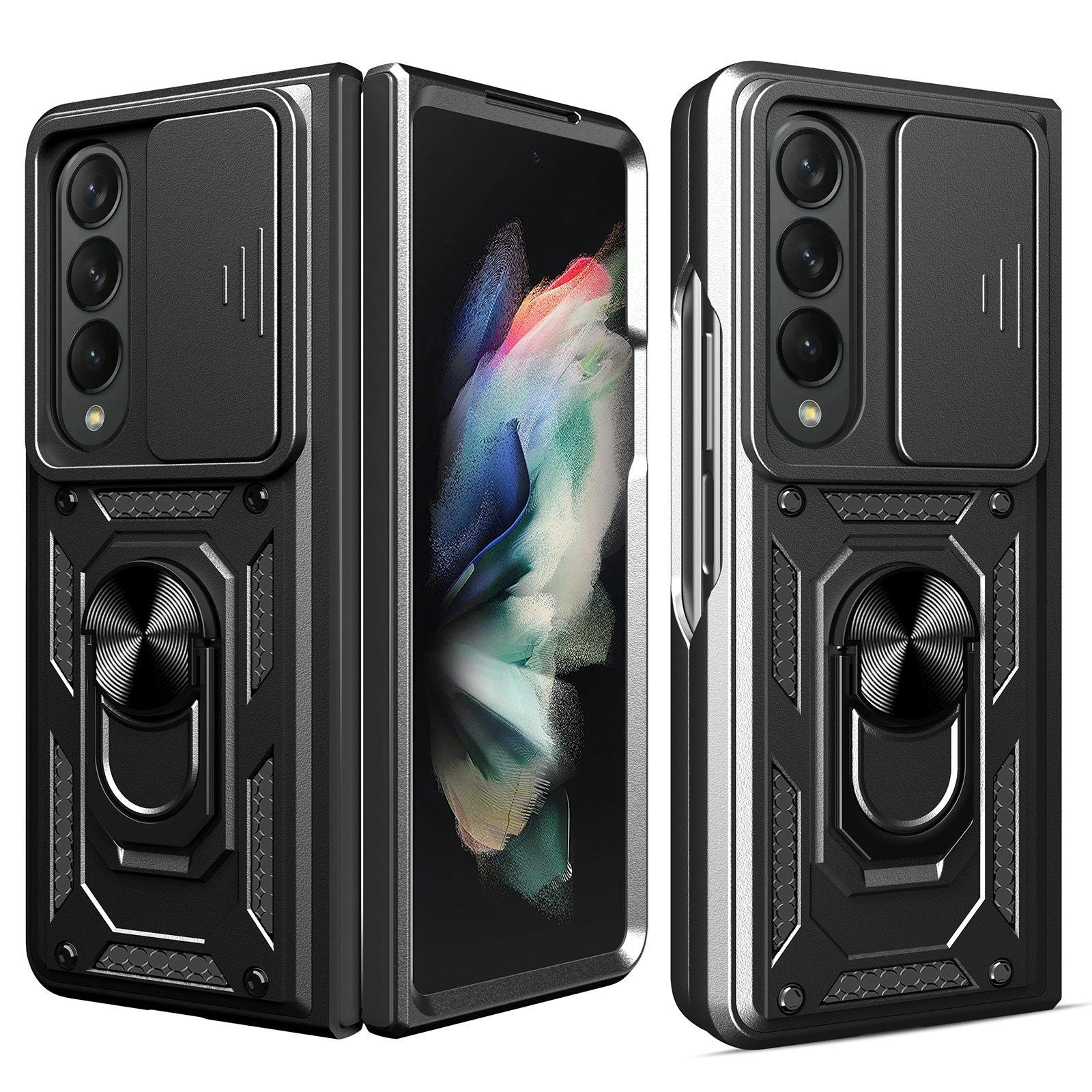 For Samsung Galaxy Z Fold4 5G Camshield Lanyard Case With Slide Ring 3