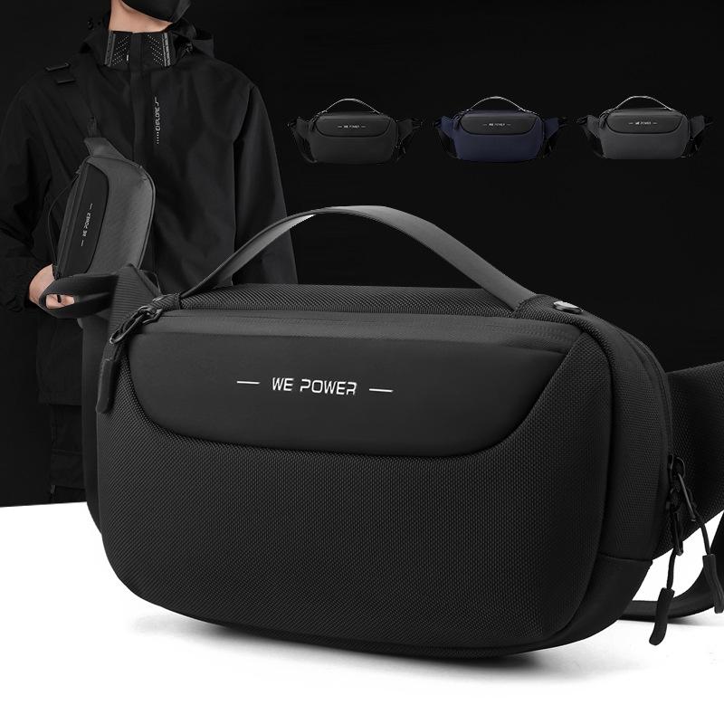 Multi Functional Men Crossbody Bag Outdoor Sports Waist Bag With Shoulder Strap - Grey 4