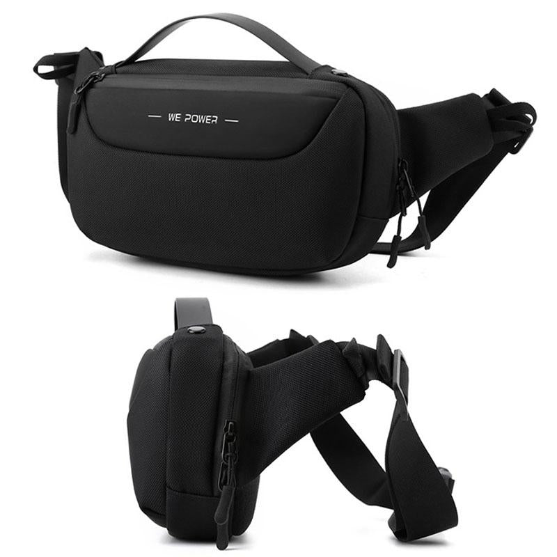 Multi Functional Men Crossbody Bag Outdoor Sports Waist Bag With Shoulder Strap - Grey 10