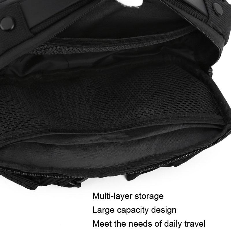 Multi Functional Men Crossbody Bag Outdoor Sports Waist Bag With Shoulder Strap - Grey 14