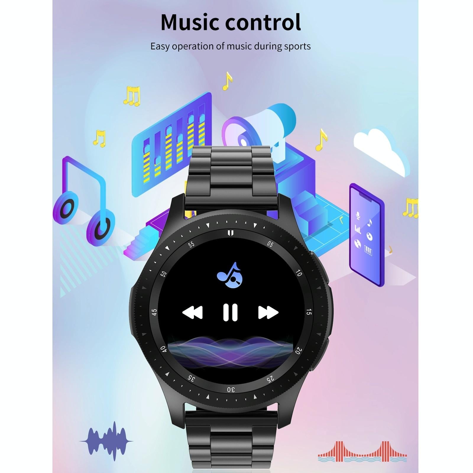 Waterproof Smart Bracelet With Touch Screen Bluetooth Call And Heart Rate Monitor - Silver 10