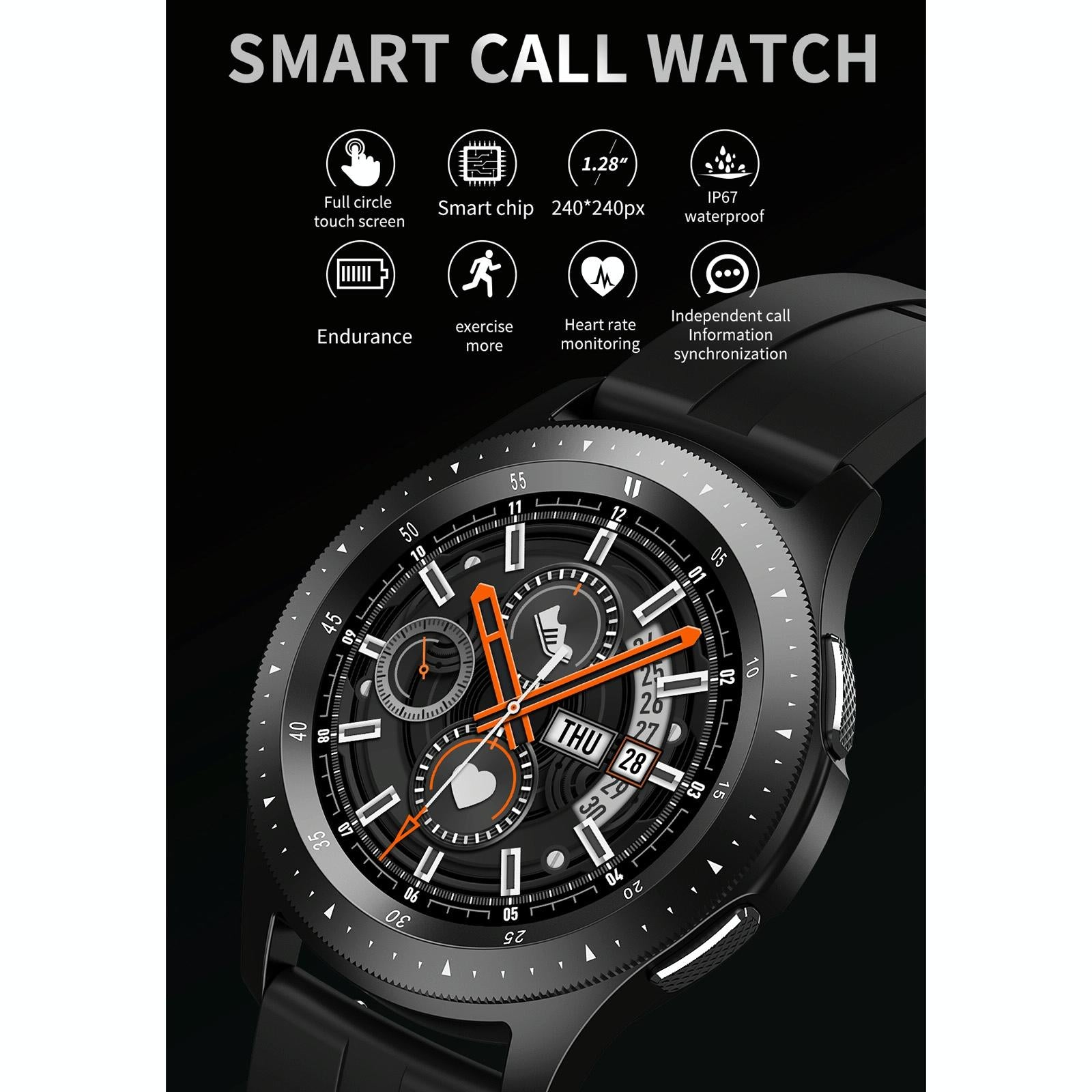 Waterproof Smart Bracelet With Touch Screen Bluetooth Call And Heart Rate Monitor - Silver 11