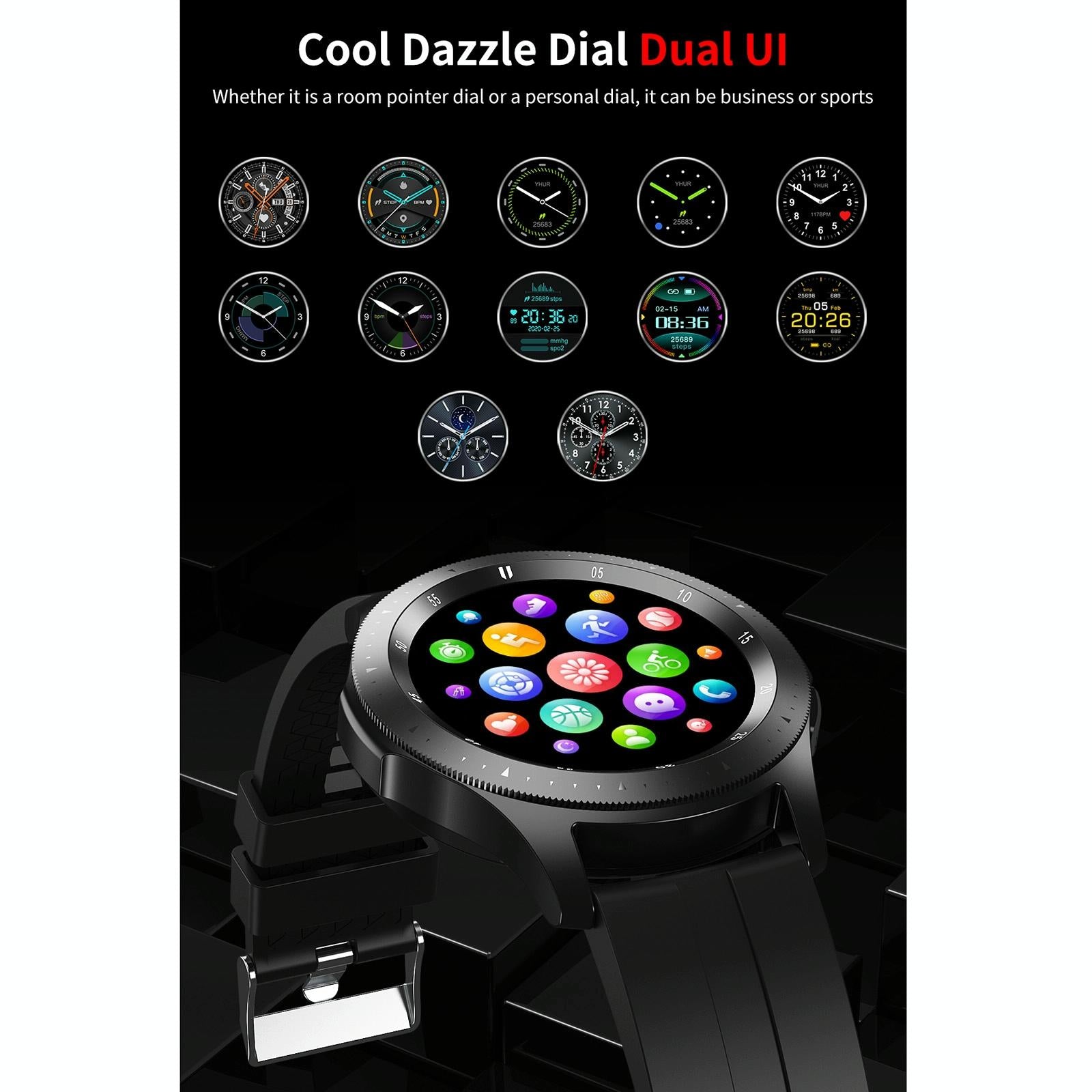 Waterproof Smart Bracelet With Touch Screen Bluetooth Call And Heart Rate Monitor - Silver 12