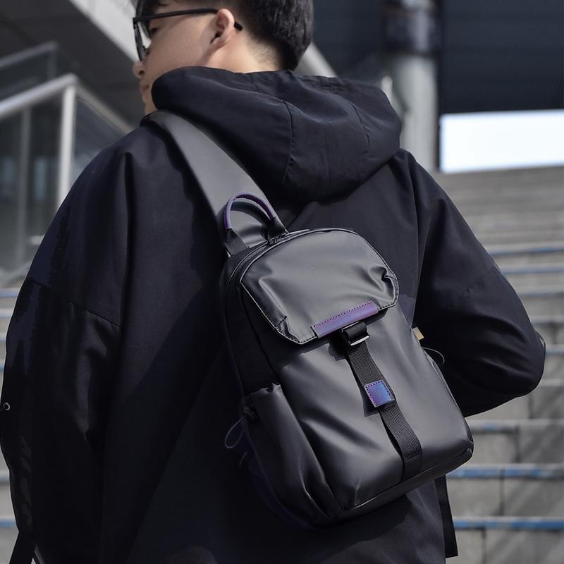 Lightweight Waterproof Men Chest Bag Cycling Shoulder Bag - Grey 12