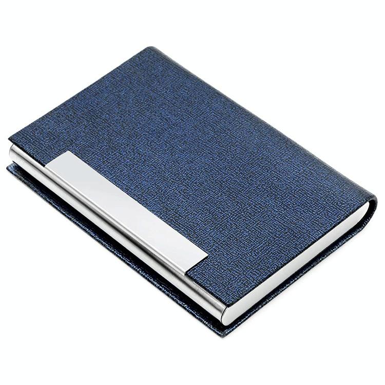 Stainless Steel Card Holder Sleek Business Accessory - Blue 10