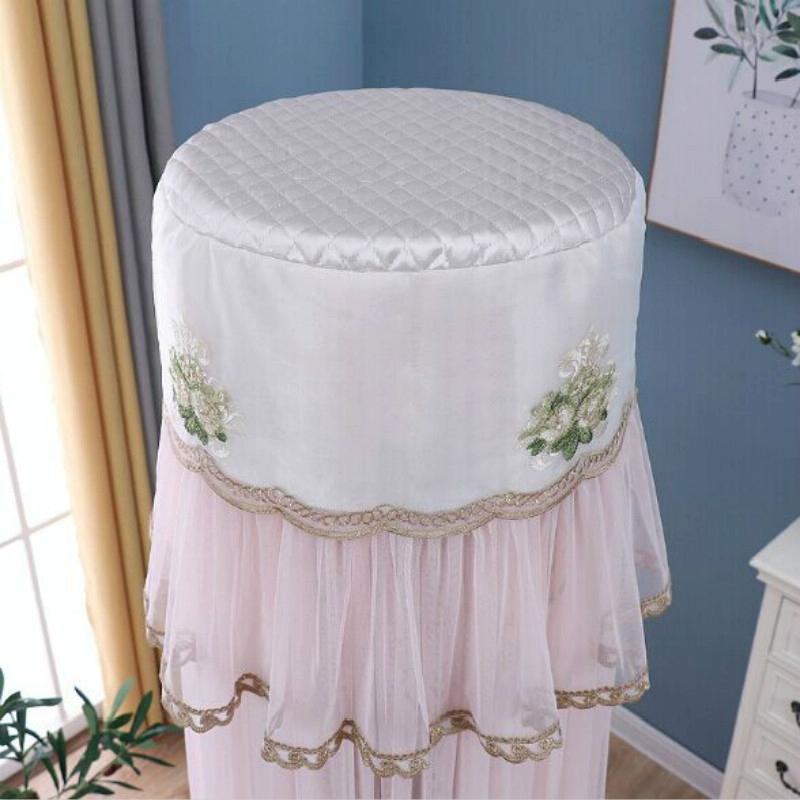 170cm Vertical Lace Air Conditioner Dust Cover - Round Column - Pink 7