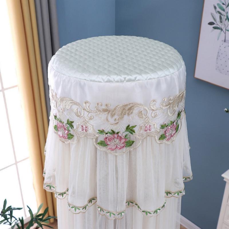 170cm Vertical Lace Air Conditioner Dust Cover - Round Column - Pink 14