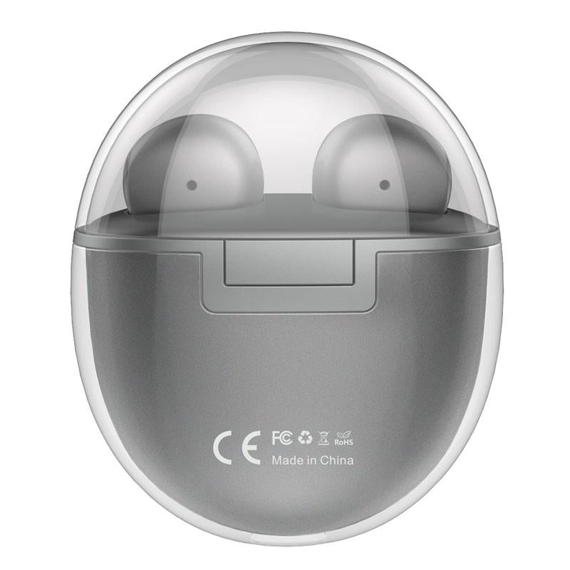 Transparent Jelly Charging Case for F-22pro Tws Bluetooth Earphones - Grey 10