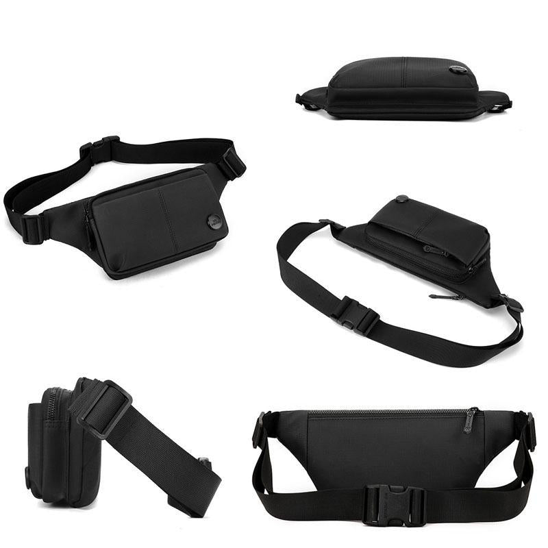 Lightweight Sports Chest Bag For Travel And Leisure Outdoor Waist Pack With Shoulder Strap - Grey 4