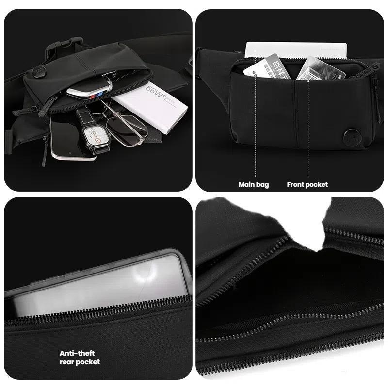 Lightweight Sports Chest Bag For Travel And Leisure Outdoor Waist Pack With Shoulder Strap - Grey 5