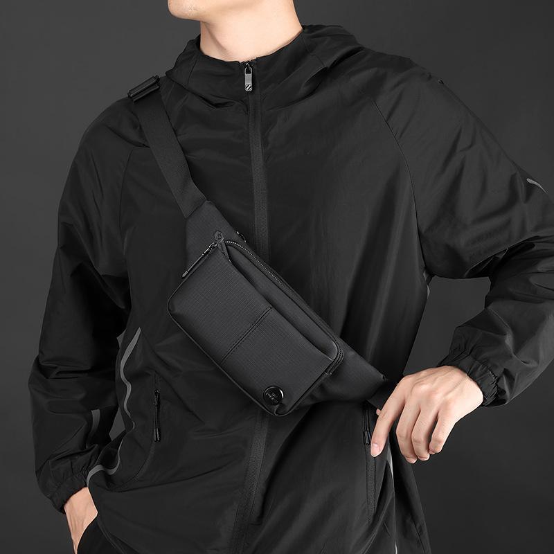 Lightweight Sports Chest Bag For Travel And Leisure Outdoor Waist Pack With Shoulder Strap - Grey 8