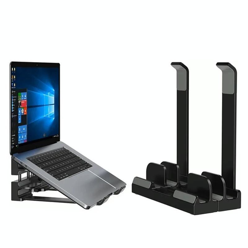 Versatile Laptop Stand with Storage and Cooling - Desktop Heightening Rack - White 5