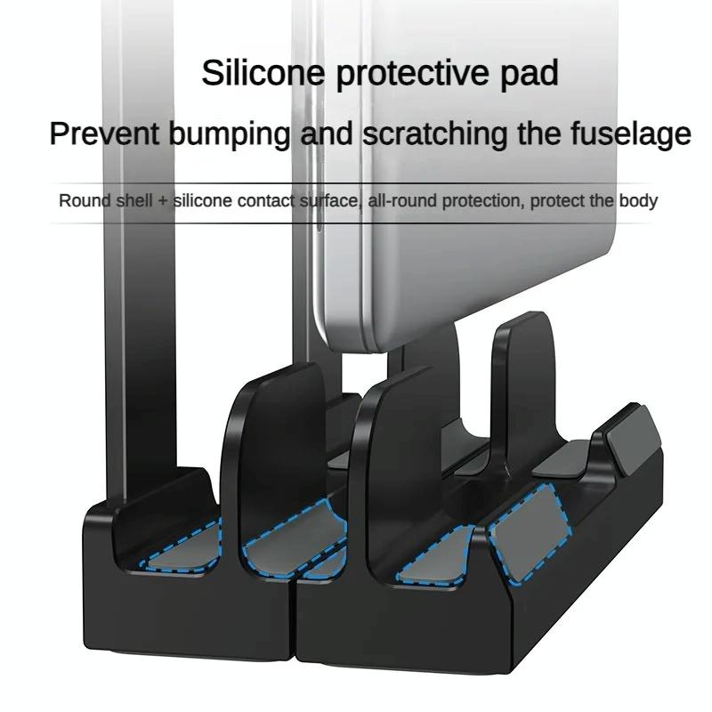 Versatile Laptop Stand with Storage and Cooling - Desktop Heightening Rack - White 7