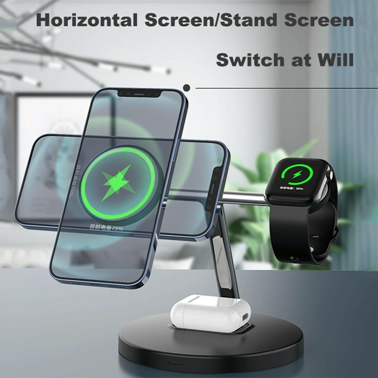 3 In 1 Magnetic Wireless Charger For Mobile Devices - White 7