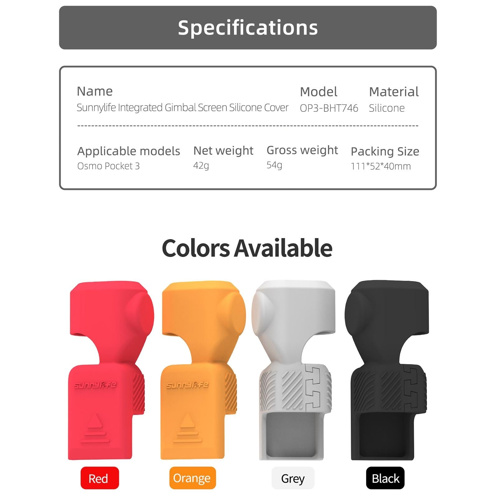 Silicone Protective Case for Dji Pocket 3 - Red 4