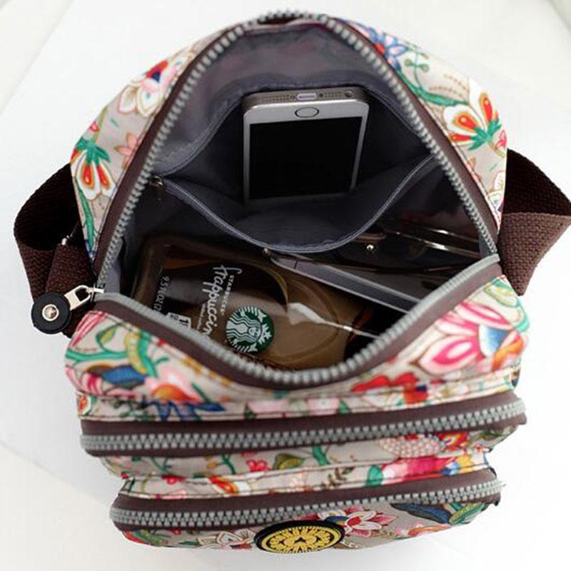 Waterproof Nylon Multilayer Crossbody Bag For Women - Animal Pattern 7