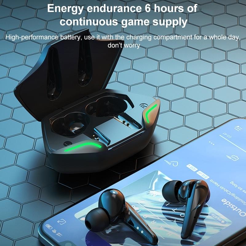 Wireless Gaming Earbuds with Bluetooth 5.0 and Led - White 6