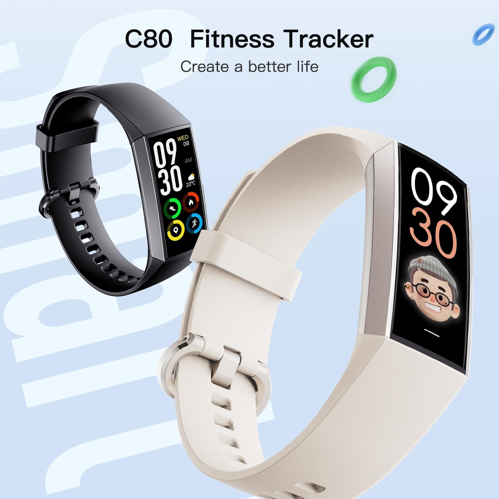 Waterproof C80 Fitness Tracker - Ip67 - Pink 4