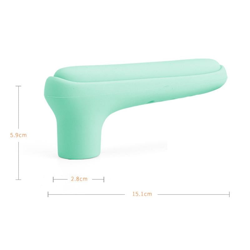 Childproof Silicone Door Handle Protector - Anti-collision Guard - Light Green 9